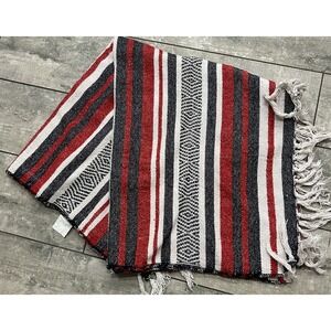 Authentic Falsa Blanket Traditional Woven Made In India Southwestern Boho Aztec
